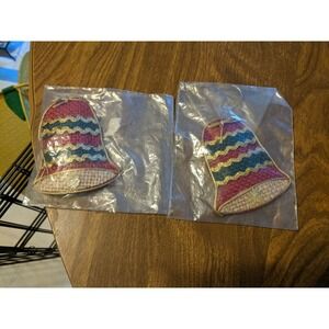2 Vintage Treasure Masters Christmas Bell  Ornaments New old Stock